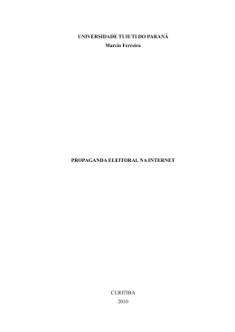 propaganda eleitoral na internet - TCC On-line