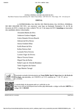 inscricoes homologadas - Justiça Federal do Rio Grande do Sul