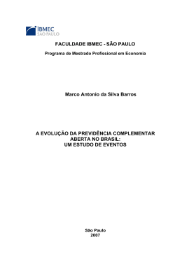 FACULDADE IBMEC - S&Atilde;O PAULO Marco Antonio da Silva