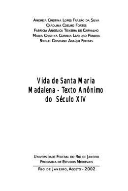 Vida de Santa Maria Madalena