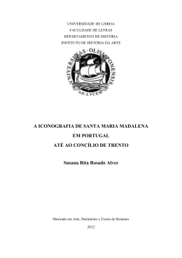 A ICONOGRAFIA DE SANTA MARIA MADALENA EM PORTUGAL