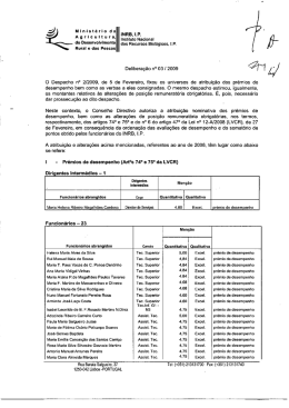 Delibera&ccedil;&atilde;o do Conselho Directivo n&ordm; 3 / 2009
