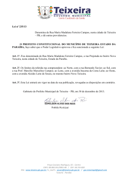 Lei nº 235/13 Denomina de Rua Maria Madalena Ferreira Campos