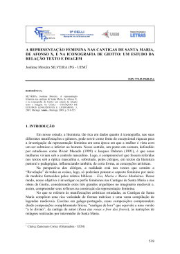 A REPRESENTA&Ccedil;&Atilde;O FEMININA NAS CANTIGAS DE SANTA