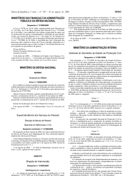Despacho n.&ordm; 21601/2008 - Autoridade Nacional de Protec&ccedil;&atilde;o Civil