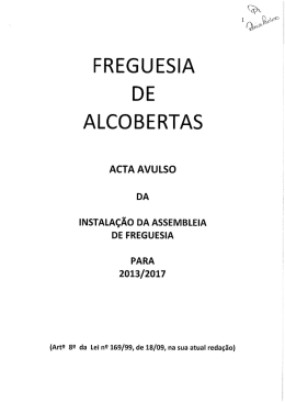acta avulso da instala&ccedil;&atilde;o da assembleia de freguesia para 2013/2017