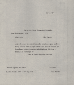 Sr. e Sra. Luiz Eduardo Campello Rua Nicaragua
