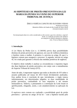 R DJ - Comentario hipoteses de prisao