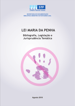 Lei Maria da Penha - Supremo Tribunal Federal