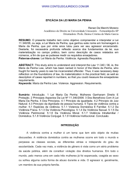 EFIC&Aacute;CIA DA LEI MARIA DA PENHA Renan De Marchi Moreno