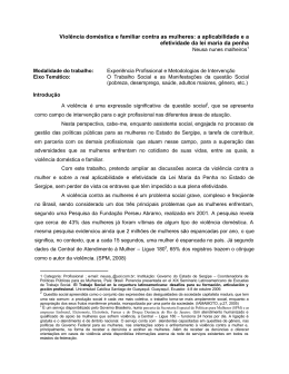 Viol&ecirc;ncia dom&eacute;stica e familiar contra as mulheres