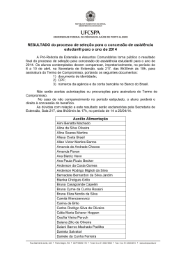 Resultado Final assistencia estudantil 2014