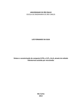 S&iacute;ntese e caracteriza&ccedil;&atilde;o do composto SrTiO3 e SrTi1