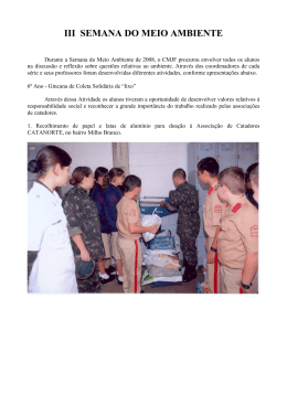 III SEMANA DO MEIO AMBIENTE