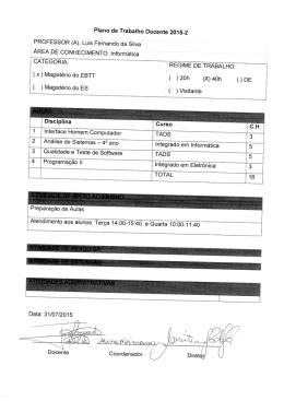 , PROFESSOR (A): Luis Fernando da Siiva 5 &Aacute;REA DE
