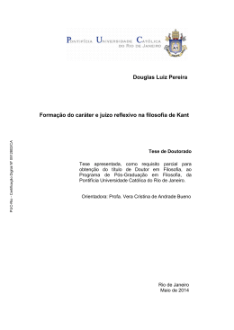 Douglas Luiz Pereira Forma&ccedil;&atilde;o do car&aacute;ter e ju&iacute;zo