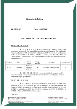Gabinete da Reitora 44 EDI&Ccedil;&Atilde;O Data: 28/11/2014