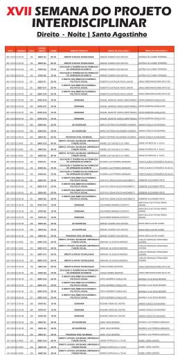xvii semana do projeto interdisciplinar