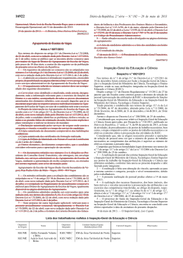 Despacho n.&ordm; 6921/2013 - Inspec&ccedil;&atilde;o Geral da Educa&ccedil;&atilde;o e Ci&ecirc;ncia