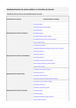 Estabelecimentos de ensino p&uacute;blico no Concelho de Cascais