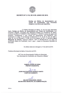 3118-2015 Desliga por motivo de aposentadoria Maria Margarida