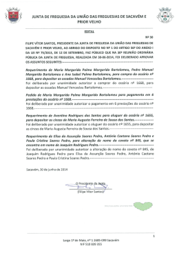 N.º 30 de 30/06/2014 - União das Freguesias de Sacavém e Prior