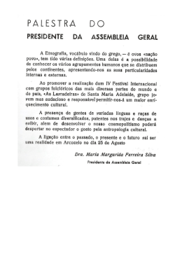 PRESIDENTE DA ASSEMBLEIA GERAL DA JUNTA DE