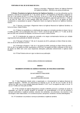1 PORTARIA N&ordm; 650, DE 29 DE MAIO DE 2014. Aprova e