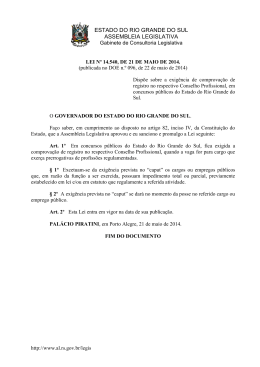 Lei nº 14.540, de 21/05/2014
