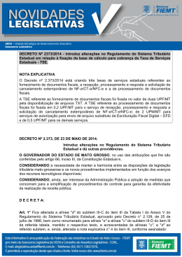 Decreto nº 2.373 de 23 de maio de 2014