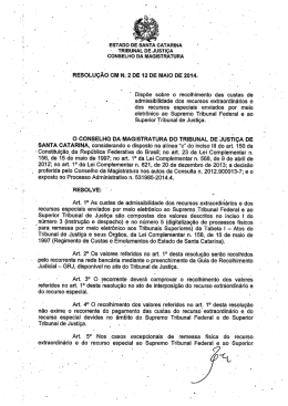 Resolu&ccedil;&atilde;o CM n. 2 de 12 de maio de 2014