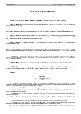 Resolução CNJ n. 194, de 26 de maio de 2014, que