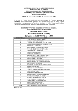 EDITAL de Convoca&ccedil;&atilde;o 2012 \(M&Eacute;DICOS