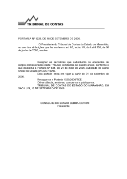 PORTARIA N&ordm; 1228, DE 18 DE SETEMBRO DE 2006. O