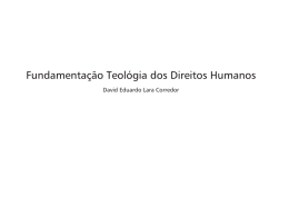 Fundamenta&ccedil;&atilde;o Teol&oacute;gia dos Direitos Humanos