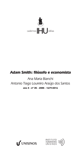 Adam Smith: filósofo e economista