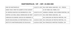 MARTINOPOLIS / SP – CEP: 19.500-000 - SINTEE-PP