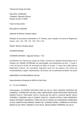 23/06/2005 Colegiado: Segunda C&acirc;mara N&uacute;mero da Ata: 21/2005