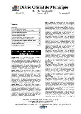 Di&aacute;rio Oficial do Munic&iacute;pio De Florian&oacute;polis