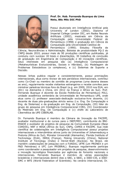Prof. Dr. Hab. Fernando Buarque de Lima Neto, BSc MSc DIC PhD