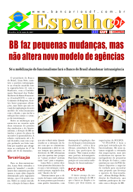 Espelho - Sindicato dos Banc&aacute;rios de Bras&iacute;lia