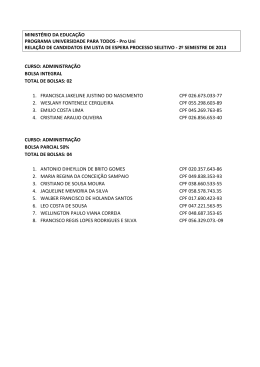 veja a rela&ccedil;&atilde;o