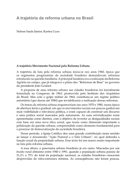 A trajetória da reforma urbana no Brasil