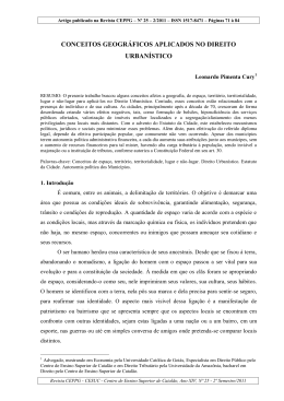 conceitos geográficos aplicados no direito urbanístico