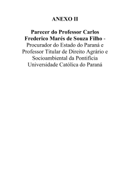 ANEXO II Parecer do Professor Carlos Frederico
