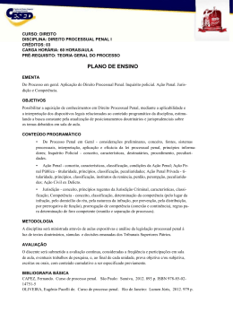 Direito Processual Penal I