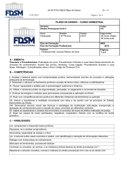 Direito Processual Civil II