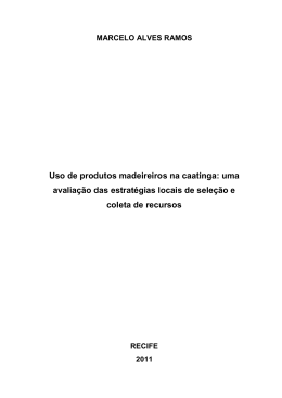 Uso de produtos madeireiros na caatinga: uma avalia&ccedil;&atilde;o das