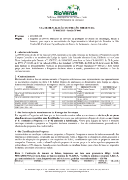 Goi&aacute;s Comiss&atilde;o Permanente de Licita&ccedil;&atilde;o 1 ATA DE REALIZA&Ccedil;&Atilde;O