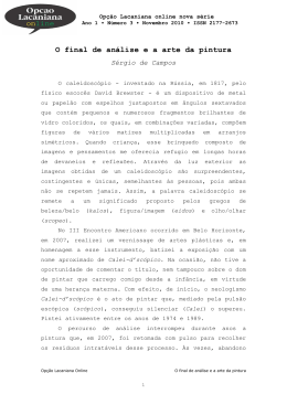 7&ordm; O final de an&aacute;lise e a arte da pintura